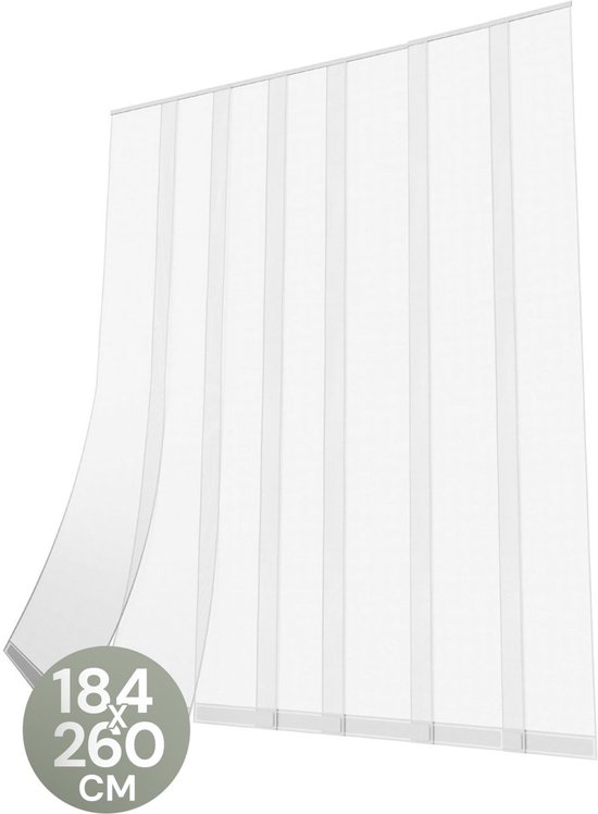 O'DADDY® Vliegengordijn Lamellenhor - 184x260 cm - Deurgordijn - Hordeur - Aanpasbaar Ontwerp - Glasvezel - Deurhor Wit van Merkloos