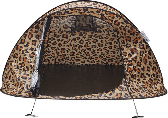 Oh Crabb pop up tent - festival tent - speeltent - ruime 2/3 persoons tent - 215x253 cm - panter, jungle - lichtgewicht - festival, camping en kindertent van Oh Crabb