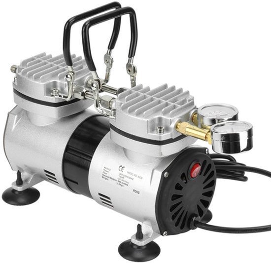 Oilless Vacuüm Luchtpomp 1/4HP Hogedruk Grote Vloeiende Ultrastille Kleine Olievrije Luchtcompressorpomp(EU 220-240V)