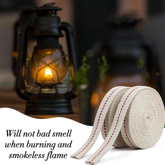 Olie Lamp Wicks - Katoenen lonten - Sfeerverlichting creëren - Gelijkmatig brandend - 3 Rollen - Niet gespecificeerd