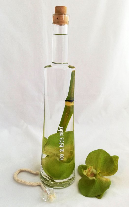 Olielamp Dune 'Voor de Liefste Meter' (500 ml) - Meter Cadeau - Woondecoratie - Sfeer & Gezelligheid - Exclusief Cadeau - Tafeldecoratie - Orchidee van MiraHome