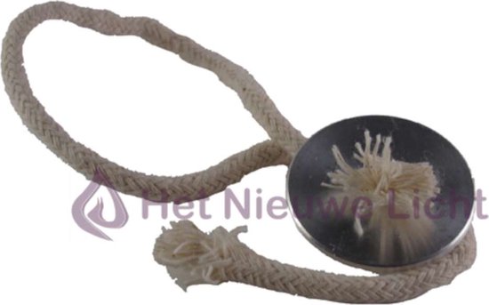 Olielamp lont met houder Ø 36 met 33cm lont | per 5 stuks van Theelichthuis