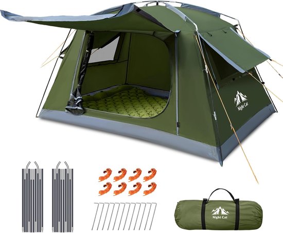 OLOEY Night Cat 2-persoons kampeertent-Lichtgewicht en waterdichte koepeltent voor 3 seizoenen-ideaal voor backpacken-wandelen en festivals