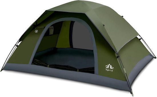 OLOEY Night Cat 2-persoonstent-waterdichte-lichtgewicht tent voor 2 personen-eenvoudig op te zetten-geschikt voor backpacken-hiken en gebruik in de achtertuin