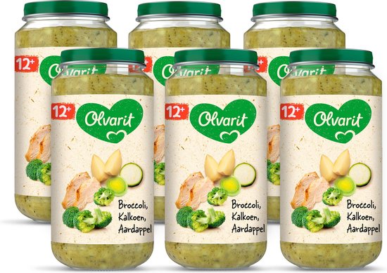 Olvarit Babymaaltijd 12+ Maanden – Broccoli Kalkoen Aardappel – 6 x 250g van Olvarit