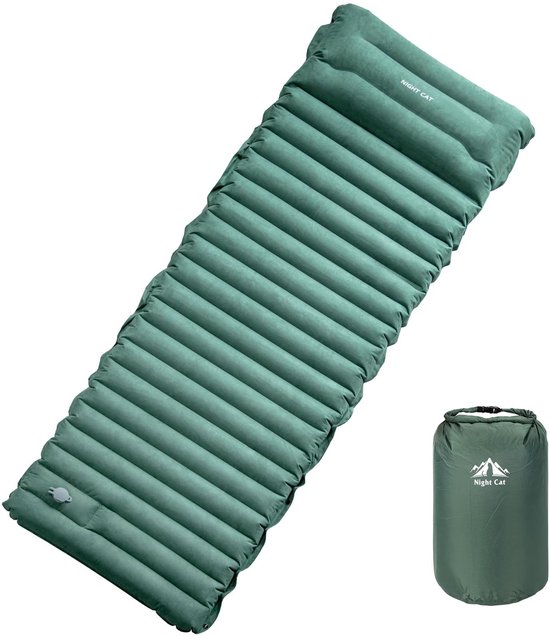 Omgoods - Inflatable Lightweight Sleeping Mat met Kussen voor Kamperen