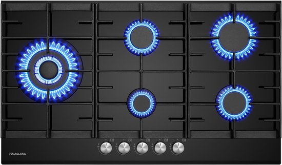 Omgoods - Ingebouwde Gas Hob met 5 Branders en Wokbrander, 87 cm