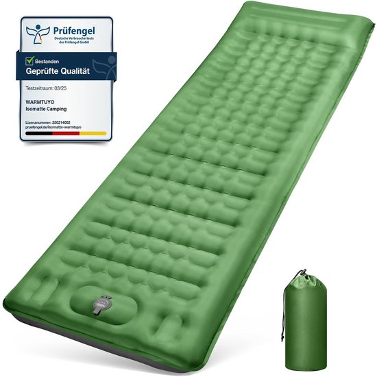 Omgoods - Opblaasbaar Camping Matras met Geïntegreerde Pomp en Kussen - Ultralicht en Draagbaar