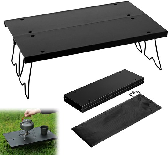 Omgoods - Opvouwbare Campingtafel - Ultralichte Aluminium Tafel voor Outdoor - 33×22×11 cm