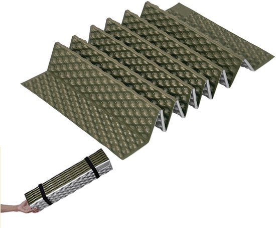 Omgoods - Opvouwbare Isolerende Campingmat R-waarde 2.6 - Groen