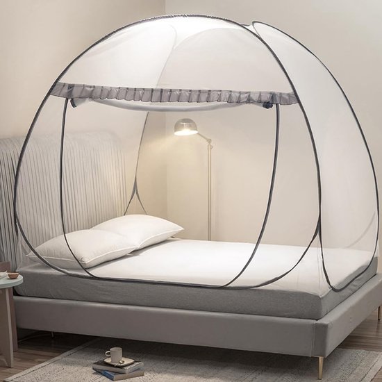 Omgoods - Pop-Up Moskitotent voor Bed - 190 x 100 cm, Vouwbare Tent voor Binnen en Buiten