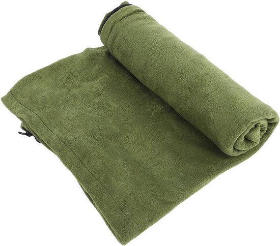 Omgoods- Slaapzak Draagbaar - Outdoor Slaapzak - Polar Fleece - Lichtgewicht - Antipilling - Machinewasbaar - Trekkoord Uitsparing - Campingslaapzak
