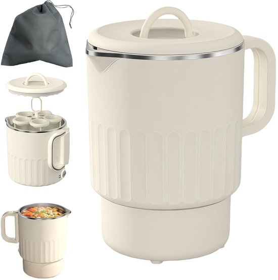 Omgoods - Vouwbare Camping Kettle van Roestvrij Staal met Opbergtas