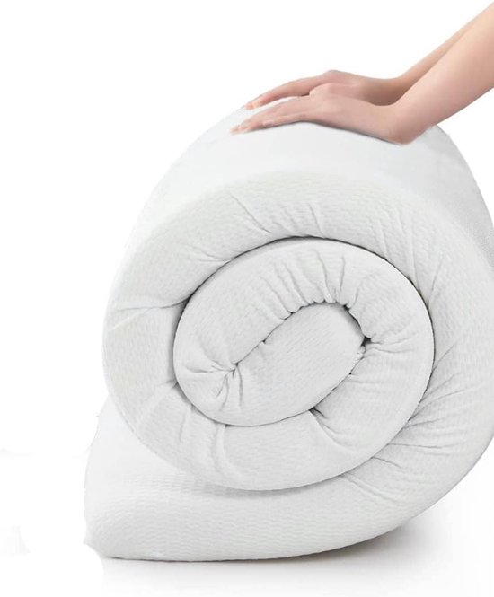 Omkeerbaar Ergonomisch Matras - Schuimmatras Hoge Dichtheid - Kamperen Gastenbed - Ademend Aloë Vera - 70x190x15 cm - Geel van Merkloos