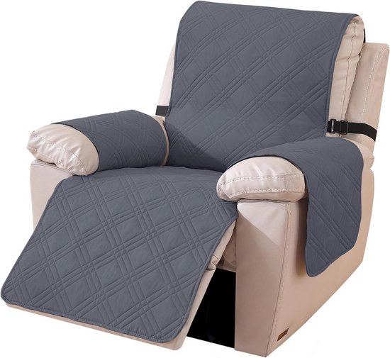 Omkeerbare Relaxstoelhoes Universele Beschermhoes voor Fauteuil Krasbestendig Grijs
