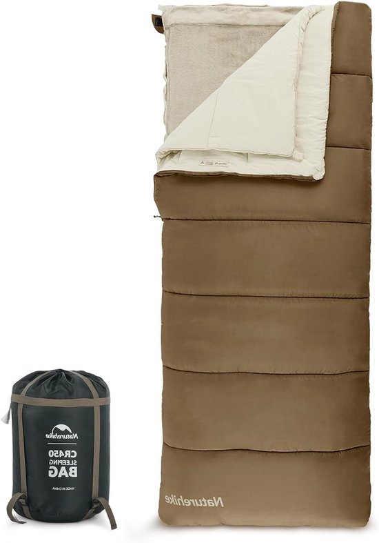 Omslagslaapzak - Slaapzak - Kamperen en Reizen - Verstelbaar voor elk seizoen - 210 x 90 cm - Bruin