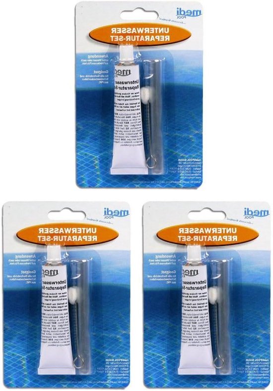 Onderwater Reparatie Set - Zwembad Reparatie Kit - Zwembad Onderhoud - Direct Belastbaar - 3 Stuks - Transparant van Merkloos
