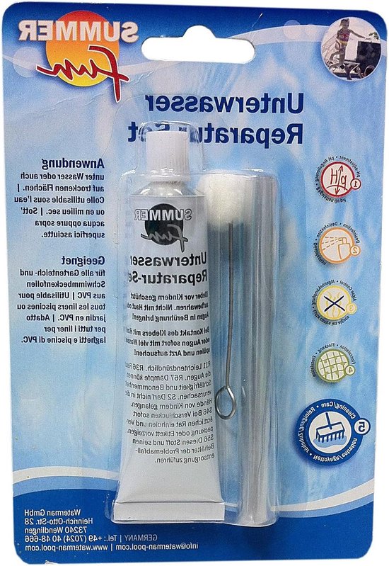 Onderwaterreparatieset - Folie reparatie - Zwembad onderhoud - Voor nat en droog - 2 foliestroken - Transparant