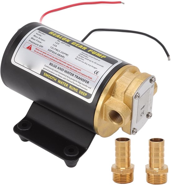ONF3 - Olieoverdrachtspomp - Hoge druk elektrische transmissiepomp - Duurzaam en slijtvast - 12 V - Effectief voor smeermiddelen - Geschikt voor... van Merkloos