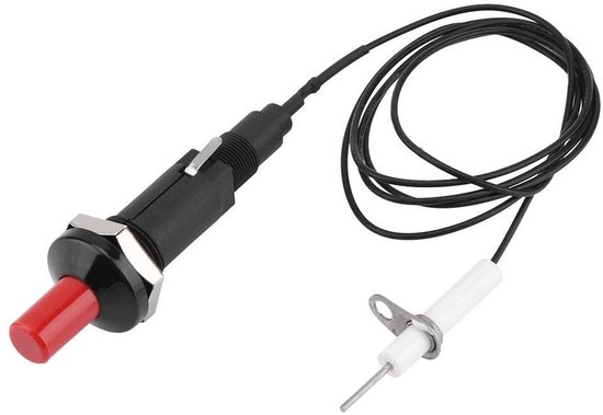 ONF3 - Piezo Ignition Kit - Grill Ontsteking - Veilig en Gebruiksvriendelijk - Zwart - Gas en Alcohol - Ideaal voor Gasfornuizen - 1000mm Kabel