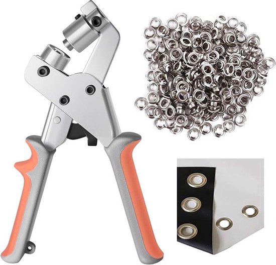 Oogtangset met 300 Ogen (Ø 10 mm) - Oogtang- Voor Leer, Riemen, Luifels, Stoffen, Zeilogen van Merkloos