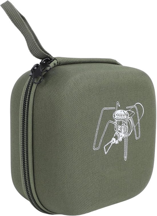 Opbergdoos Kampeerfornuis - Reis Kookkist - Buiten Koken - Waterbestendig EVA Materiaal - 35 x 20 x 5 cm - Groen