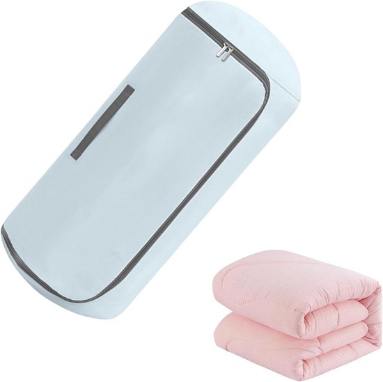 Opbergtas voor dekbedden, compressiezak voor dekens, bijzonder ruimtebesparende compressie-organizer, voor slaapzaal, slaapkamer, kast, dekens, kussens
