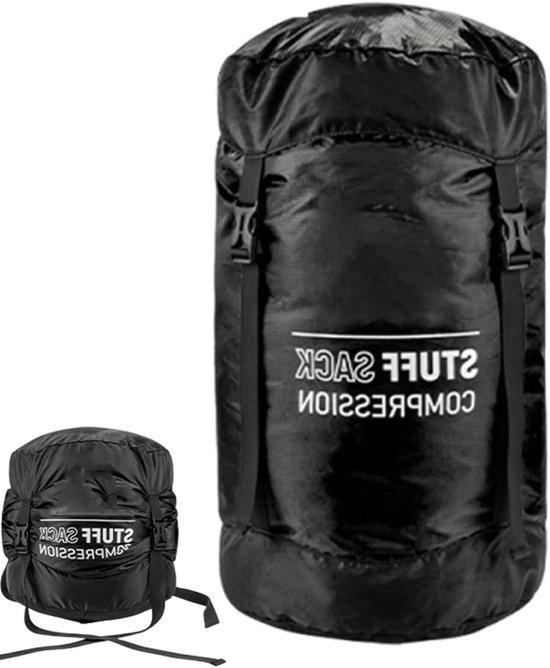 Opbergzak - Compressiezak Backpacken - Outdoor Organisatie - Lichtgewicht Ademend - Maat S - Zwart