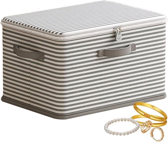 Opbergzak Dekbed - Hoes Beddengoed - Ruimte Besparen - Herbruikbaar Ontwerp - 38 x 26 x 26 cm van Merkloos