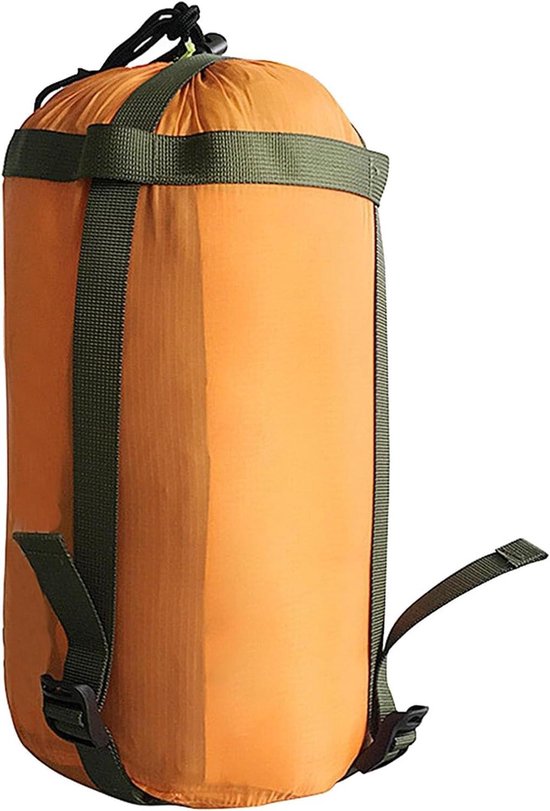 Opbergzak Slaapzak - Compacte Tas - Backpacken Kamperen - Waterafstotend Materiaal - 18x38 cm - Oranje