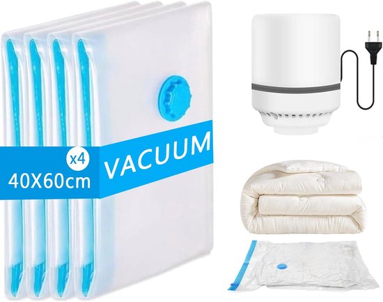 Opbergzakken Kleding - Vacuümzakken Compressie - Ruimte Besparen - Herbruikbaar Zonder Pomp - 40 x 60 cm