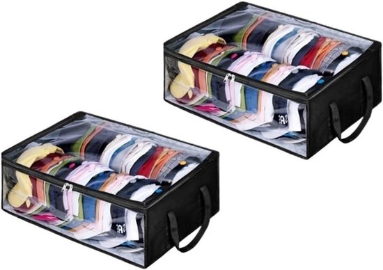 Opbergzakken - Kledinghoezen - Ruimte Besparen - Grote Capaciteit - 20 x 16 x 6.7 inch - Zwart