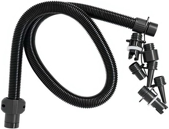 Opblaas Pomp Set - Kayak Adapter - Watersport Accessoires - 7 Mondstuk Varianten - 27 x 17 x 6 cm
