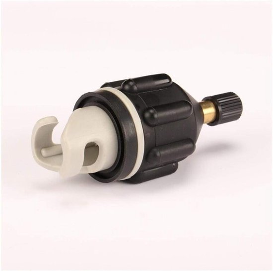 Opblaasadapter Set - Ventiel Verloopstuk - Watersport Accessoires - Hoogwaardig Kunststof - 600 gram - Zwart