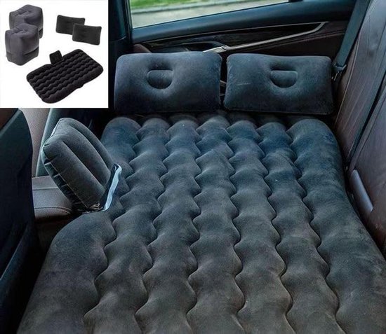 Opblaasbaar Auto Bed - Luchtbed Matras - Kamperen Reizen - Specifiek voor Ford Transit - Ruimtebesparend - Zwart