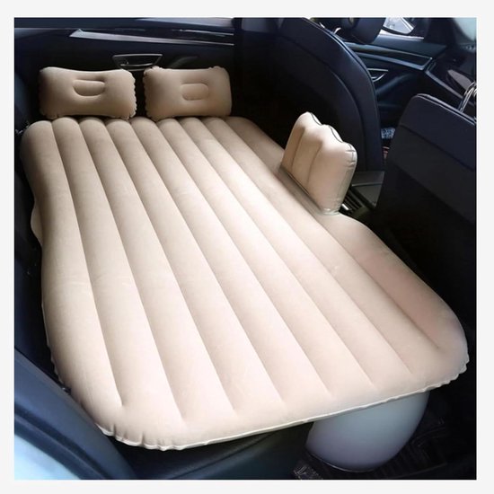 Opblaasbaar Auto Matras - Luchtbed Auto - Comfortabel Reizen - Hoogwaardig Materiaal - 100x135x10 cm - Zwart