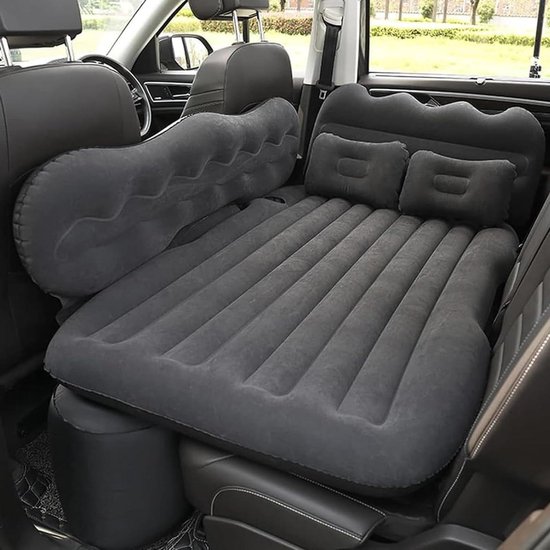 Opblaasbaar Auto Matras - Luchtbed Auto - Kamperen in Auto - Universele Pasvorm - 175x130cm - Zwart