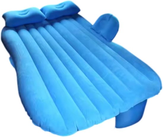 Opblaasbaar autobed - Luchtmatras auto - Reizen en kamperen - Verdikte slaapmat - 130 cm lengte - Blauw