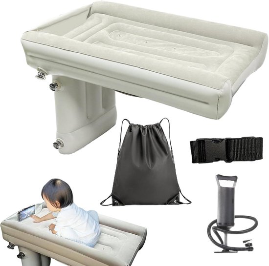 Opblaasbaar Bed Auto - Luchtmatras Achterbank - Reizen Comfort - Rolpreventie Ontwerp - ca. 80x50x42cm - Enkel attribuut