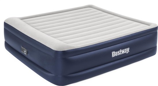 Opblaasbaar bed - BESTWAY - 2-zits matras - 203 x 193 x 56 cm - Geïntegreerde elektrische pomp van Merkloos