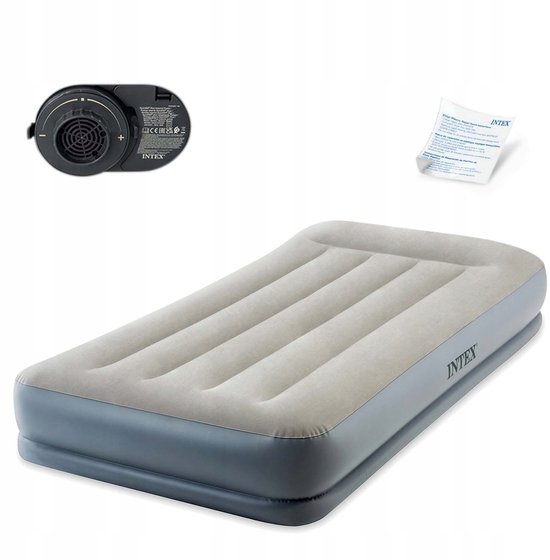 Opblaasbaar Eenpersoons Matras 191x99x33cm met Ingebouwde Elektrische Pomp van Merkloos