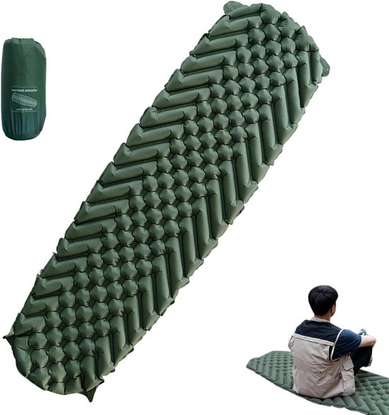 Opblaasbaar kampeerbed - Lichtgewicht buitenmatras - Kamperen en wandelen - Zelfopblazend ontwerp - 183 x 55 cm - Niet gespecificeerd
