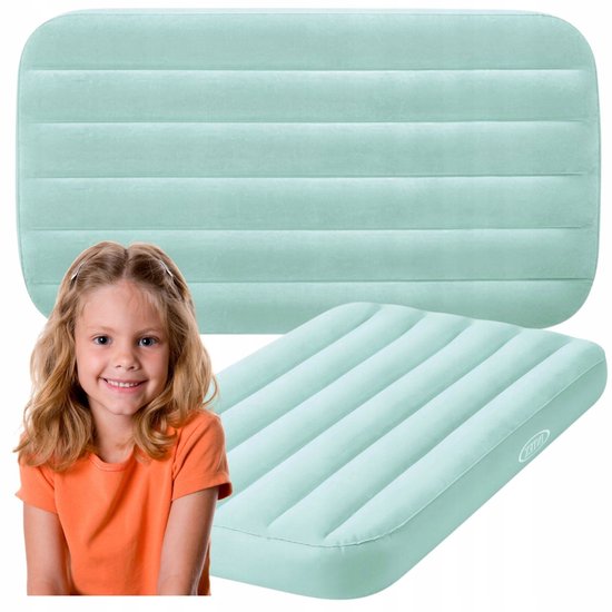Opblaasbaar Kinderbed 157x88 cm - Comfortabele Velours Slaapmatras van Intex