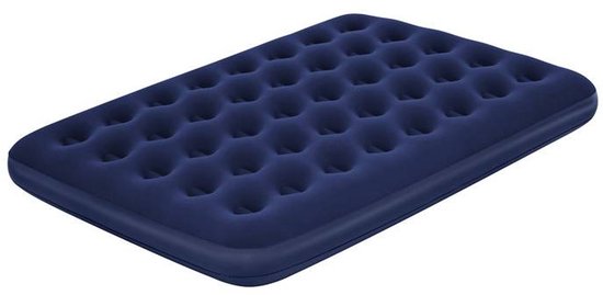 Opblaasbaar Luchtbed 1-persoons – Comfortabel & Stevig – Donkerblauw – 190x100x25 cm