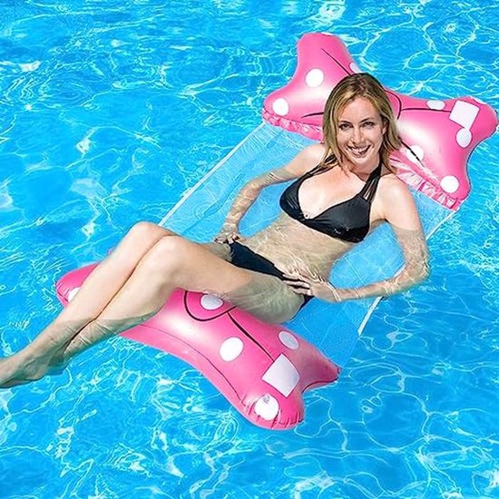 Opblaasbaar Luchtbed en Water Hangmat - 4-in-1 Zwembad Speelgoed voor Volwassenen en Kinderen - 140 x 70 cm van Merkloos
