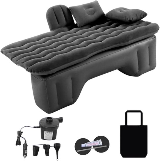 Opblaasbaar Luchtbed - Kampeer Matras - Reizen en Kamperen - Ergonomisch Ontwerp - 135x70 cm - Zwart