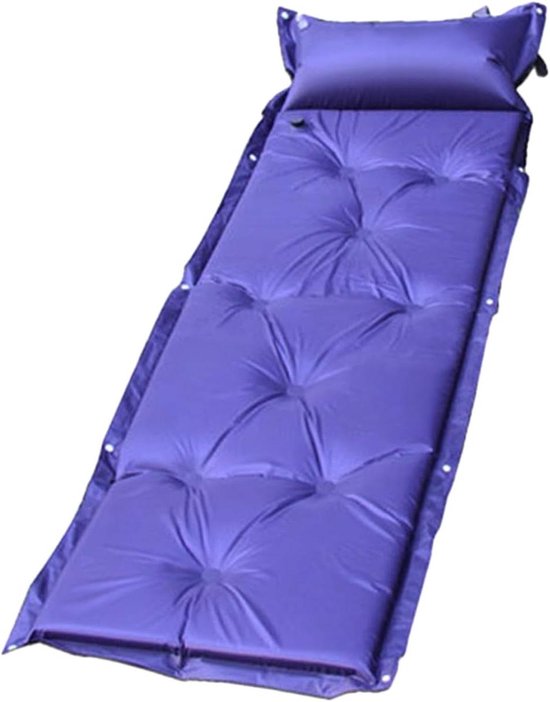 Opblaasbaar Luchtbed - Kampeerkussen Slaapmat - Buiten Slapen - Waterdicht Geïsoleerd - 183x57cm - Blauw