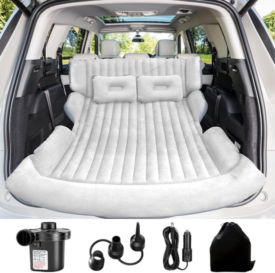 Opblaasbaar Luchtbed voor Auto en SUV - Draagbaar Matras met Pomp voor Kamperen en Outdoor