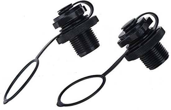 Opblaasbaar Luchtventiel Set voor Rubberboot, Vlot en Zwembad - 2 Stuks van Merkloos