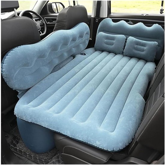 Opblaasbaar Matras - Auto Bed - Kamperen Buiten - Verwijderbaar Ontwerp - 1 kg - Blauw